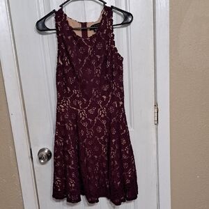 City Studio Plum Lace Dress